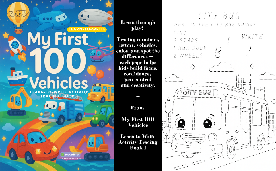 My First 100 Vehicles Tracing Book