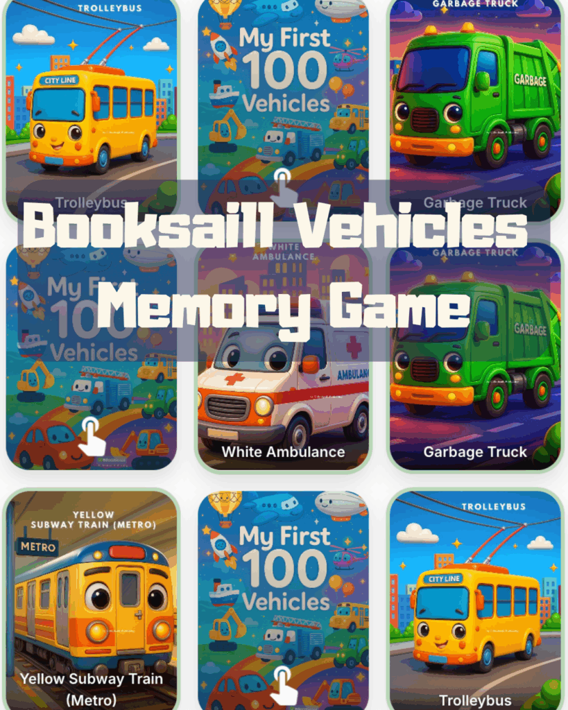BooksaillVehiclesMemoryGame